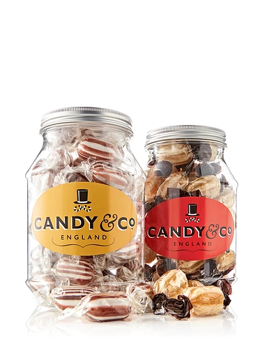 Humbugs and Butter Mints Set of 2 Traditional Sweet Jars
