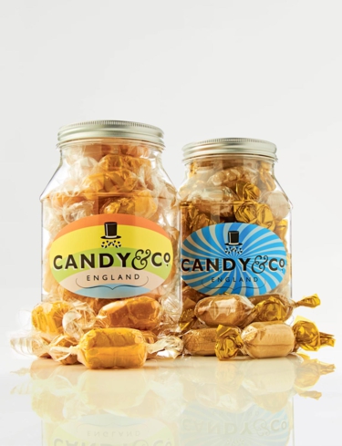 Sweet Peanuts and Chocolate Crunch Set of 2 Traditional Sweet Jars