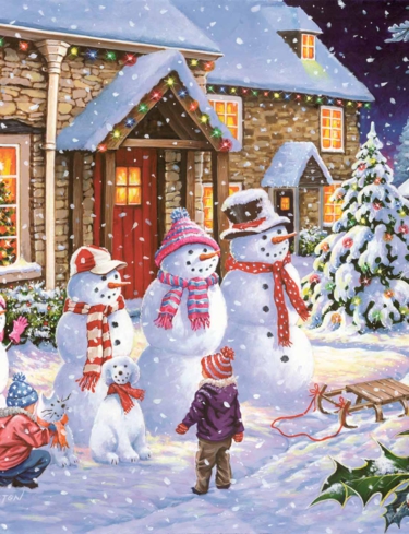 House of Puzzles Let it Snow 500 Piece Set of 4 Jigsaws