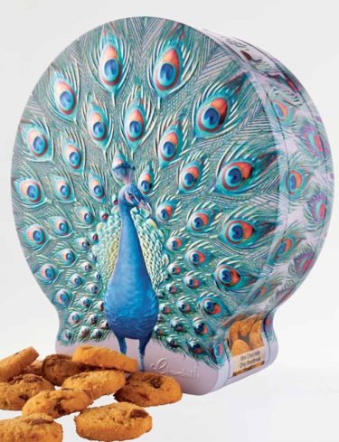 Mini Chocolate Chip Shortbread Royal Peacock Tin