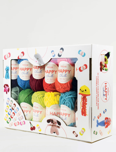 25 Piece Polyester Chenille Knitting Bales