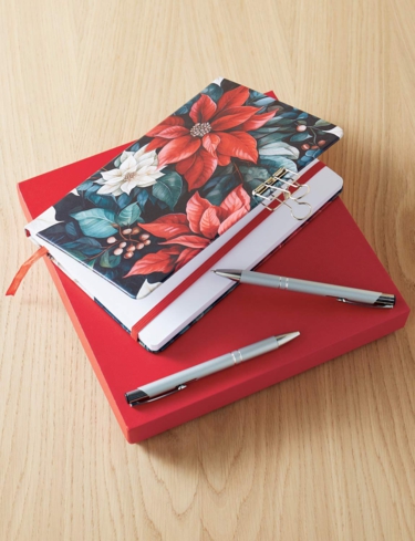 Poinsettia Stationery Set