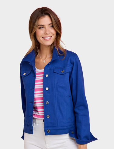Stretch Cotton Western Style Jacket