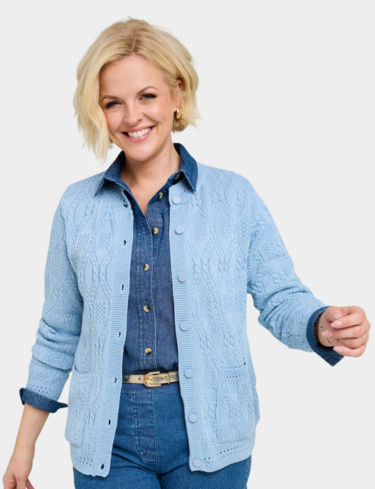 Cable and Diamond Design Cardigan