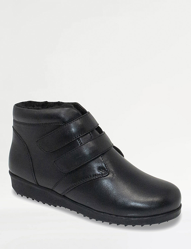 Ladies Leather Thermal Lined Wide Fit Boot