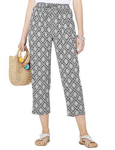 Viscose Crop Print Trouser