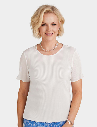 Plisse Top Plain