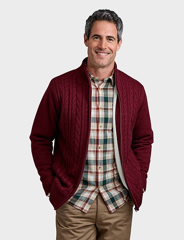 Pegasus Sherpa Lined Cable Zipped Jacket