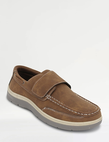 Wide Fit Touch Fasten Deck Shoe