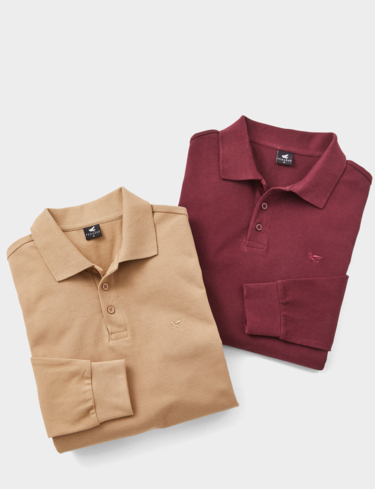 Pegasus 2 Pack Long Sleeve Polo Shirt