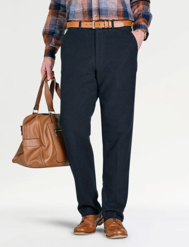 Pegasus Moleskin Trouser With Hidden Stretch Waist